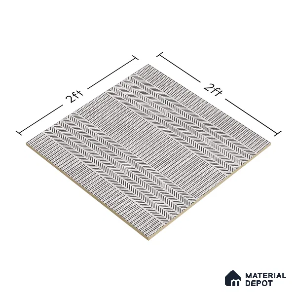 Fabric Look Floor & Wall Tile TL 06017 Pixel Glaze 2 ft x 2 ft Rustic Carving Matte Finish Vitrified Tile - 9 mm |  Suitable For Living Room, Bedroom, Bathroom, Kitchen & Dining (Sample)