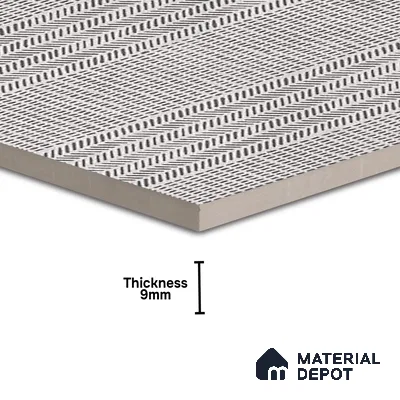 Fabric Look Floor & Wall Tile TL 06017 Pixel Glaze 2 ft x 2 ft Rustic Carving Matte Finish Vitrified Tile - 9 mm |  Suitable For Living Room, Bedroom, Bathroom, Kitchen & Dining (Sample)