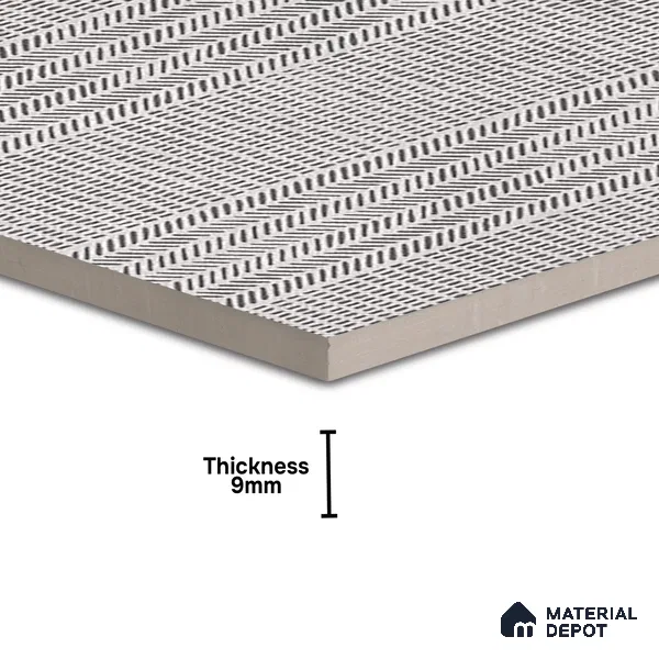 Fabric Look Floor & Wall Tile TL 06017 Pixel Glaze 2 ft x 2 ft Rustic Carving Matte Finish Vitrified Tile - 9 mm |  Suitable For Living Room, Bedroom, Bathroom, Kitchen & Dining (Sample)