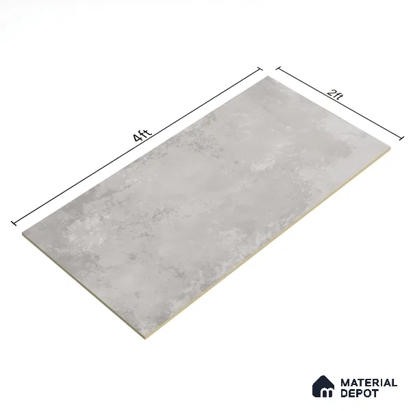 Carving Floor & Wall Tile TL 06119 B Illusion Grey 4 ft x 2 ft Vitrified Matte Carving Finish - 9 mm | 8 Random Design | Suitable For Living Room, Bedroom, Bathroom, Kitchen