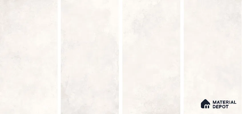 Carving Floor & Wall Tile TL 06119 Illusion Blanco 4 ft x 2 ft Vitrified Matte Carving Finish - 9 mm | 8 Random Design | Suitable For Living Room, Bedroom, Bathroom, Kitchen