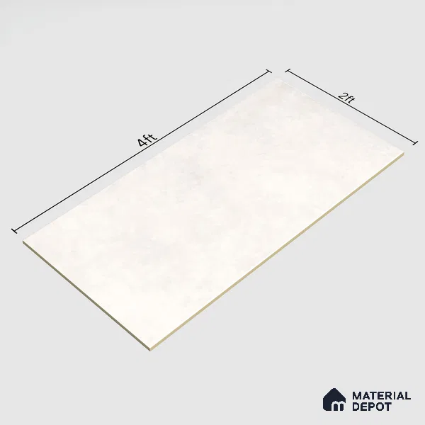 Carving Floor & Wall Tile TL 06119 Illusion Blanco 4 ft x 2 ft Vitrified Matte Carving Finish - 9 mm | 8 Random Design | Suitable For Living Room, Bedroom, Bathroom, Kitchen