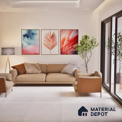 Carving Floor & Wall Tile TL 06119 Illusion Blanco 4 ft x 2 ft Vitrified Matte Carving Finish - 9 mm | 8 Random Design | Suitable For Living Room, Bedroom, Bathroom, Kitchen