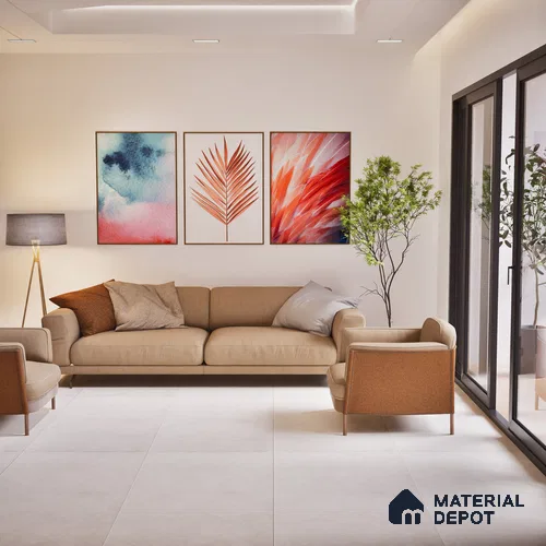 Carving Floor & Wall Tile TL 06119 Illusion Blanco 4 ft x 2 ft Vitrified Matte Carving Finish - 9 mm | 8 Random Design | Suitable For Living Room, Bedroom, Bathroom, Kitchen