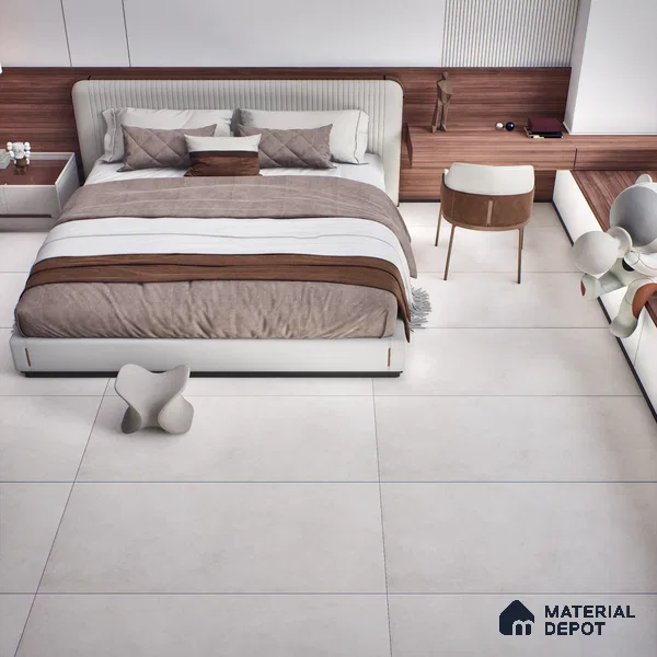 Carving Floor & Wall Tile TL 06119 Illusion Blanco 4 ft x 2 ft Vitrified Matte Carving Finish - 9 mm | 8 Random Design | Suitable For Living Room, Bedroom, Bathroom, Kitchen