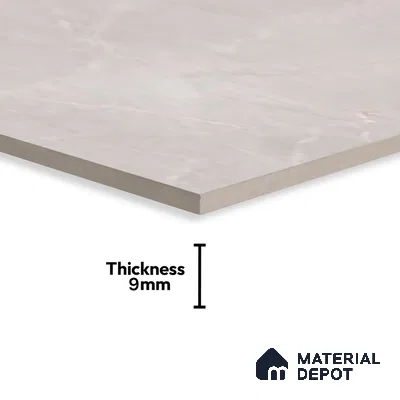 Carving Floor & Wall Tile TL 05612 Gravier Subtle Crema 2 ft x 4 ft Vitrified Rustic Carving Matte Finish - 9 mm | 6 Random Design | Suitable for Living Room, Bedroom, Bathroom (Sample)