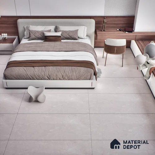 Carving Floor & Wall Tile TL 05612 Gravier Subtle Crema 2 ft x 4 ft Vitrified Rustic Carving Matte Finish - 9 mm | 6 Random Design | Suitable for Living Room, Bedroom, Bathroom
