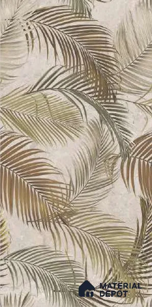 Grey Floral Wall Tile TL 06692 B Gravier Arctic Glow Embellish 2 ft x 4 ft Vitrified Glossy Finish - 9 mm | Suitable for Living Room, Bedroom, Bathroom (Sample)