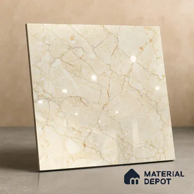 TL 02931 Cashmere Cream 2 ft x 2 ft Glossy Finish Vitrified Floor & Wall Tile - 9.5 mm