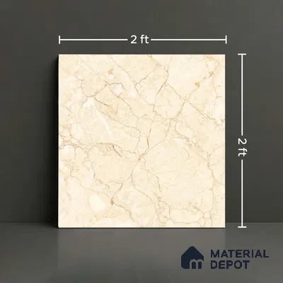 TL 02931 Cashmere Cream 2 ft x 2 ft Glossy Finish Vitrified Floor & Wall Tile - 9.5 mm