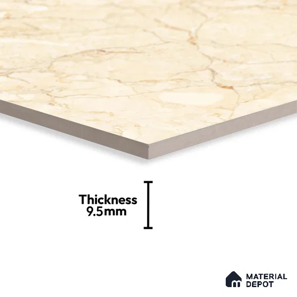 TL 02931 Cashmere Cream 2 ft x 2 ft Glossy Finish Vitrified Floor & Wall Tile - 9.5 mm