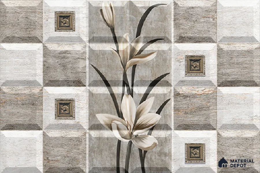Budget Friendly Highlighter Wall Tile Value For Money TL 01918 B  18 x 12 inch - Ceramic Glossy Finish -6 mm  | Suitable for Kitchen & Bathroom