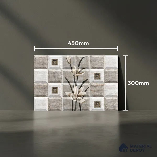 Budget Friendly Highlighter Wall Tile Value For Money TL 01918 B  18 x 12 inch - Ceramic Glossy Finish -6 mm  | Suitable for Kitchen & Bathroom