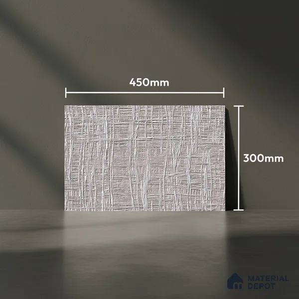 TL 01898 C Foggy Grey Dark 18 x 12 inch Glossy Finish Ceramic Wall Tile - 6 mm