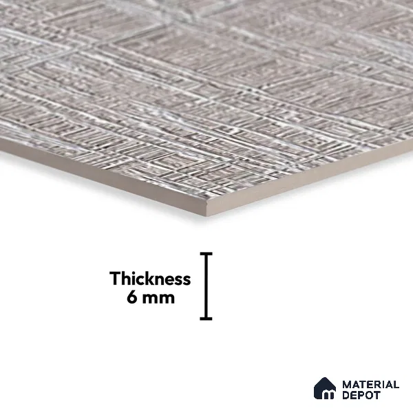TL 01898 C Foggy Grey Dark 18 x 12 inch Glossy Finish Ceramic Wall Tile - 6 mm