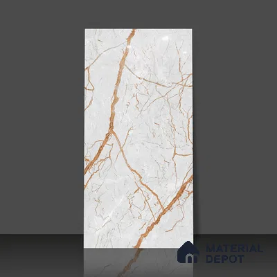 Marble Floor & Wall Tile TL 02194 Cassa Grey 4 ft x 2 ft Glossy Finish Vitrified Tile - 9 mm