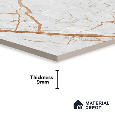 Marble Floor & Wall Tile TL 02194 Cassa Grey 4 ft x 2 ft Glossy Finish Vitrified Tile - 9 mm
