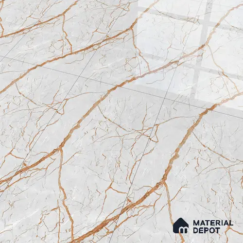 Marble Floor & Wall Tile TL 02194 Cassa Grey 4 ft x 2 ft Glossy Finish Vitrified Tile - 9 mm
