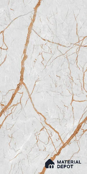 Marble Floor & Wall Tile TL 02194 Cassa Grey 4 ft x 2 ft Glossy Finish Vitrified Tile - 9 mm