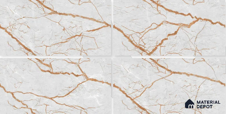 Marble Floor & Wall Tile TL 02194 Cassa Grey 4 ft x 2 ft Glossy Finish Vitrified Tile - 9 mm