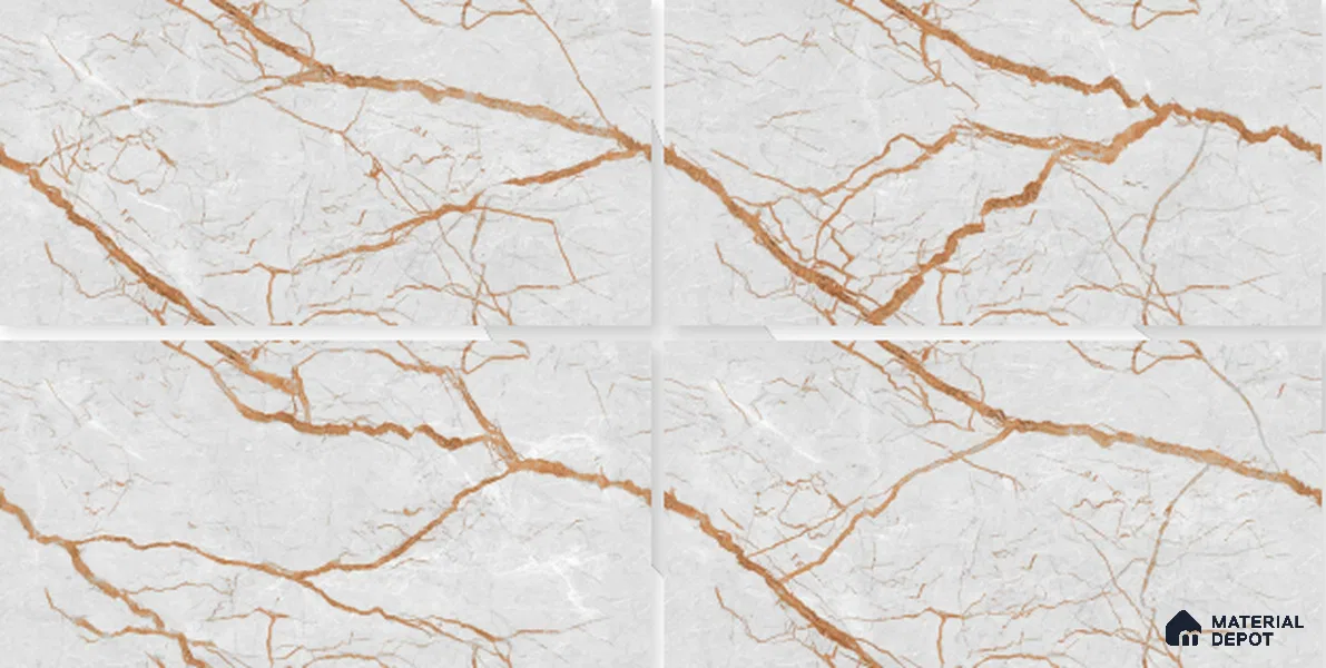 Marble Floor & Wall Tile TL 02194 Cassa Grey 4 ft x 2 ft Glossy Finish Vitrified Tile - 9 mm