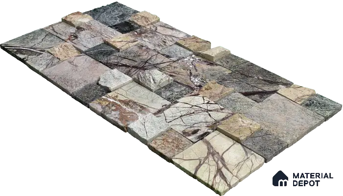 WL 00090 Castel Rock 300 x 300 mm Natural Stone Wall Cladding |  Stone is a Natural Product, Please Expect Variation in Shades