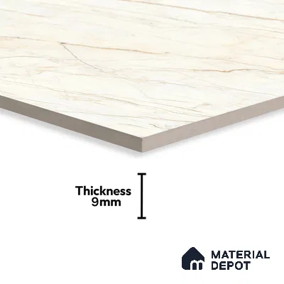 TL 02219 1 Ceaser White 4 ft x 2 ft Carving Matte Finish Vitrified Tile - 9 mm (Random 3)