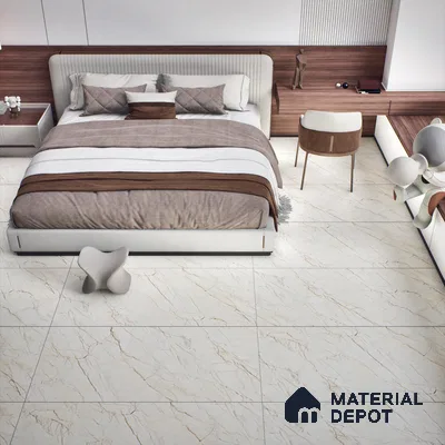 TL 02219 1 Ceaser White 4 ft x 2 ft Carving Matte Finish Vitrified Tile - 9 mm (Random 3)