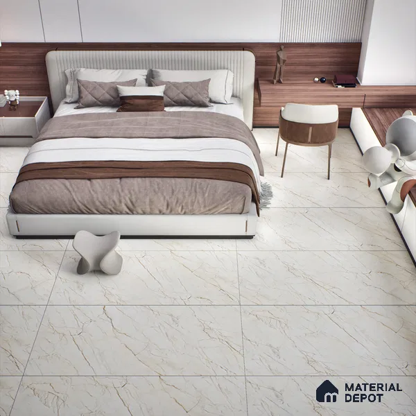 TL 02219 1 Ceaser White 4 ft x 2 ft Carving Matte Finish Vitrified Tile - 9 mm (Random 3)
