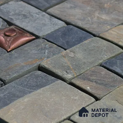 WL 00074 Cedar Metal 300 x 300 mm Natural Stone Wall Cladding |  Stone is a Natural Product, Please Expect Variation in Shades