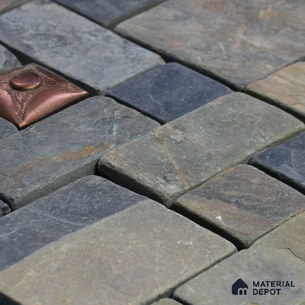 WL 00074 Cedar Metal 300 x 300 mm Natural Stone Wall Cladding |  Stone is a Natural Product, Please Expect Variation in Shades