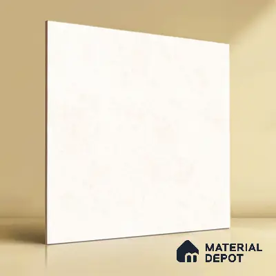 Plain Look Floor Tile TL 06129 Alabaster Vein 2 ft x 2 ft Matte Finish Vitrified Tile - 9 mm |  Suitable For Living Room, Bedroom & Dining