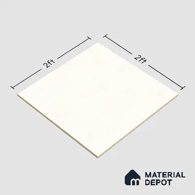 Plain Look Floor Tile TL 06129 Alabaster Vein 2 ft x 2 ft Matte Finish Vitrified Tile - 9 mm |  Suitable For Living Room, Bedroom & Dining