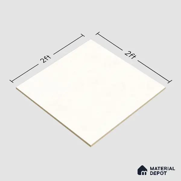 Plain Look Floor Tile TL 06129 Alabaster Vein 2 ft x 2 ft Matte Finish Vitrified Tile - 9 mm | Suitable For Living Room, Bedroom & Dining