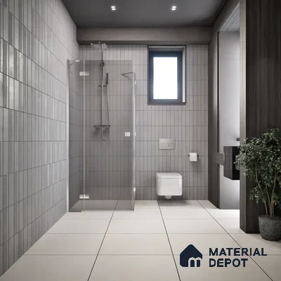 Cement Floor & Wall Tile TL 06129 D Pietra Cremelo 2 ft x 2 ft Vitrified Matte Finish - 9 mm | 4 Random Design | Suitable For Living Room, Bedroom, Bathroom, Kitchen (Sample)