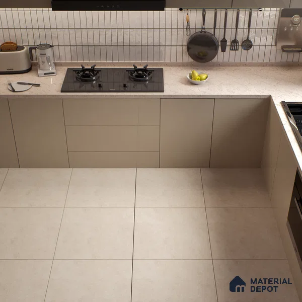 Stone Look Floor Tile TL 06129 G Fossil Ash 2 ft x 2 ft Matte Finish Vitrified Tile - 9 mm |  Suitable For Living Room, Bedroom & Dining (Sample)