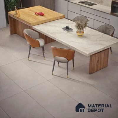 Cement Floor & Wall Tile TL 06132 Eternity Ash Grande 4 ft x 2 ft Vitrified Colour Body Matte Finish - 9 mm | Suitable For Living Room, Bedroom, Bathroom, Kitchen (Sample)