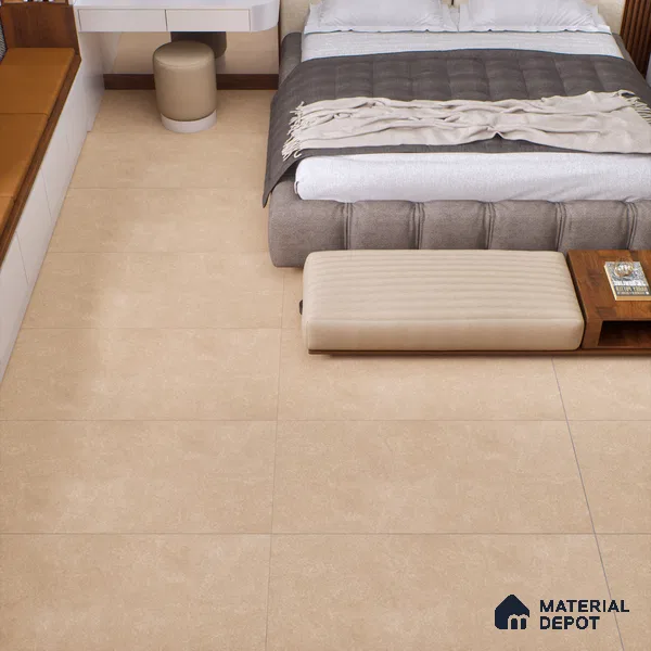 Cement Floor & Wall Tile TL 06132 D Eternity Mocha Grande 4 ft x 2 ft Vitrified Colour Body Matte Finish - 9 mm | Suitable For Living Room, Bedroom, Bathroom, Kitchen (Sample)