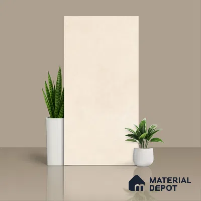Cement Floor & Wall Tile TL 06133 B Aqua Stone Crema 4 ft x 2 ft Vitrified Drew Grit Matte Finish - 9 mm | 12 Random Design | Suitable For Living Room, Bedroom, Bathroom, Kitchen (Sample)