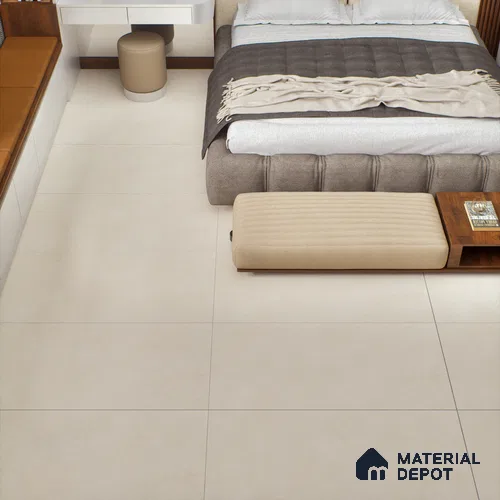 Cement Floor & Wall Tile TL 06133 B Aqua Stone Crema 4 ft x 2 ft Vitrified Drew Grit Matte Finish - 9 mm | 12 Random Design | Suitable For Living Room, Bedroom, Bathroom, Kitchen
