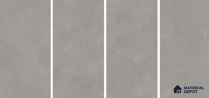 Cement Floor & Wall Tile TL 06133 C Aqua Stone Grey 4 ft x 2 ft Vitrified Drew Grit Matte Finish - 9 mm | 12 Random Design | Suitable For Living Room, Bedroom, Bathroom, Kitchen (Sample)