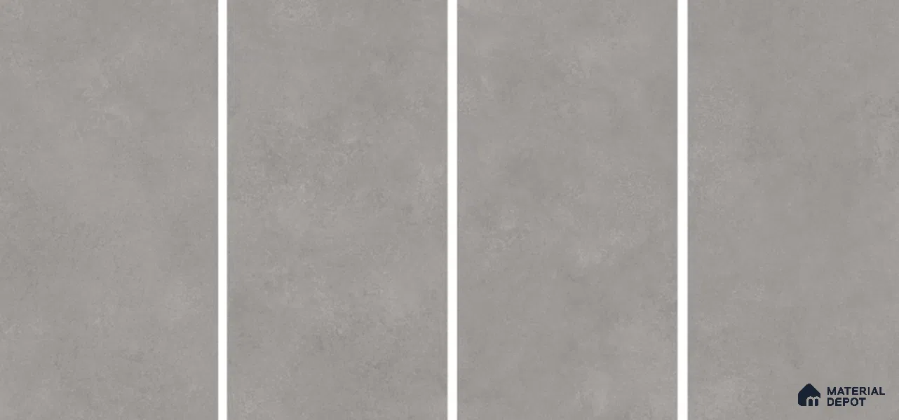 Cement Floor & Wall Tile TL 06133 C Aqua Stone Grey 4 ft x 2 ft Vitrified Drew Grit Matte Finish - 9 mm | 12 Random Design | Suitable For Living Room, Bedroom, Bathroom, Kitchen (Sample)