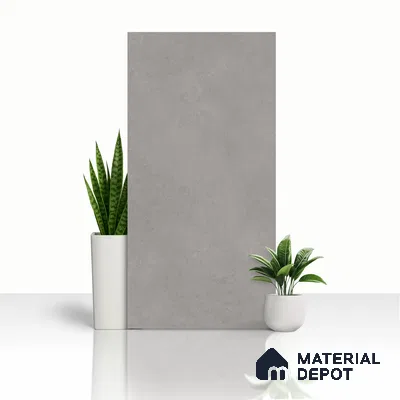 Cement Floor & Wall Tile TL 06133 C Aqua Stone Grey 4 ft x 2 ft Vitrified Drew Grit Matte Finish - 9 mm | 12 Random Design | Suitable For Living Room, Bedroom, Bathroom, Kitchen (Sample)
