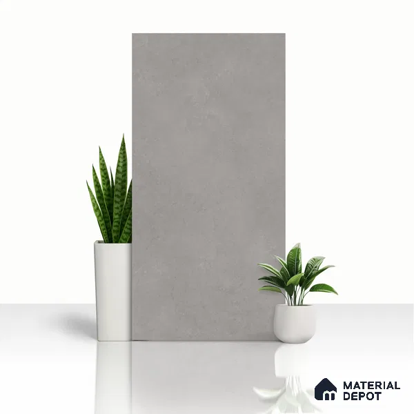 Cement Floor & Wall Tile TL 06133 C Aqua Stone Grey 4 ft x 2 ft Vitrified Drew Grit Matte Finish - 9 mm | 12 Random Design | Suitable For Living Room, Bedroom, Bathroom, Kitchen (Sample)