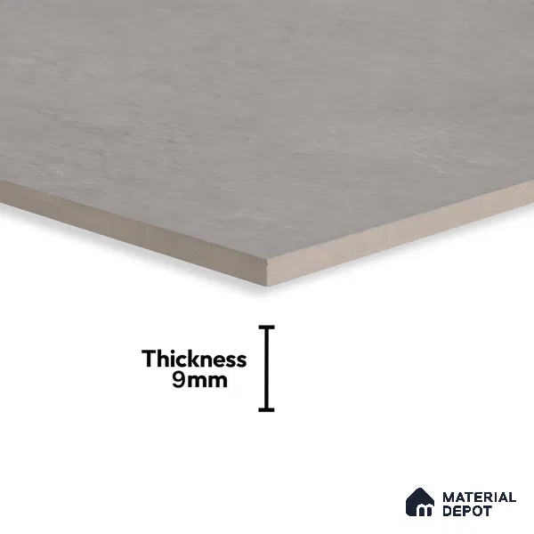 Cement Floor & Wall Tile TL 06133 C Aqua Stone Grey 4 ft x 2 ft Vitrified Drew Grit Matte Finish - 9 mm | 12 Random Design | Suitable For Living Room, Bedroom, Bathroom, Kitchen (Sample)