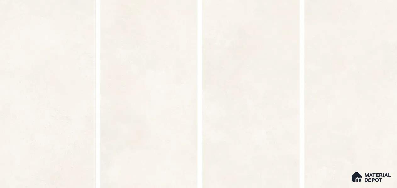 Cement Floor & Wall Tile TL 06133 Aqua Stone Bianco 4 ft x 2 ft Vitrified Drew Grit Matte Finish - 9 mm | 12 Random Design | Suitable For Living Room, Bedroom, Bathroom, Kitchen (Sample)