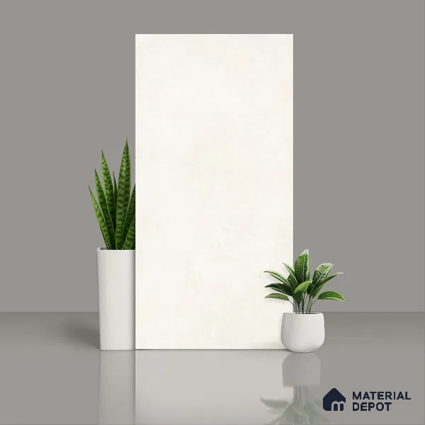 Cement Floor & Wall Tile TL 06133 Aqua Stone Bianco 4 ft x 2 ft Vitrified Drew Grit Matte Finish - 9 mm | 12 Random Design | Suitable For Living Room, Bedroom, Bathroom, Kitchen (Sample)