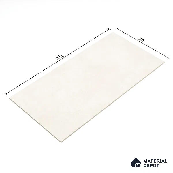 Cement Floor & Wall Tile TL 06133 Aqua Stone Bianco 4 ft x 2 ft Vitrified Drew Grit Matte Finish - 9 mm | 12 Random Design | Suitable For Living Room, Bedroom, Bathroom, Kitchen (Sample)