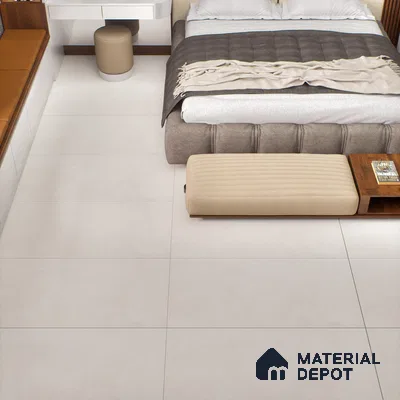 Cement Floor & Wall Tile TL 06133 Aqua Stone Bianco 4 ft x 2 ft Vitrified Drew Grit Matte Finish - 9 mm | 12 Random Design | Suitable For Living Room, Bedroom, Bathroom, Kitchen (Sample)