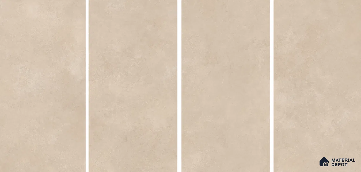Cement Floor & Wall Tile TL 06133 D Aqua Stone Taupe 4 ft x 2 ft Vitrified Drew Grit Matte Finish - 9 mm | 12 Random Design | Suitable For Living Room, Bedroom, Bathroom, Kitchen